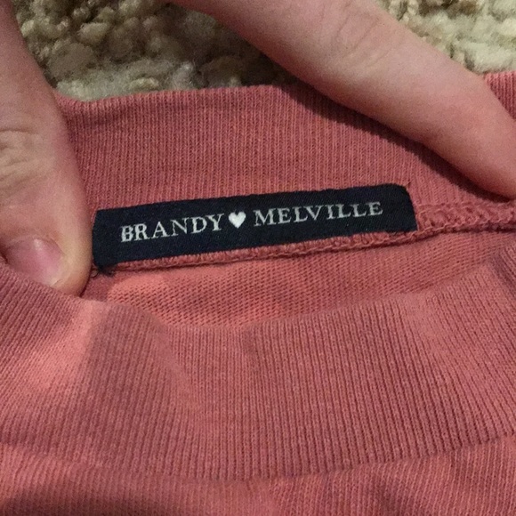 Great Condition Brandy Melville Pink Butterfly Crop Top - Picture 2 of 2